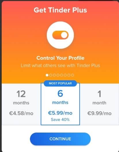 Do not hide your profile using Tinder Plus. 