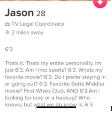 Tinder Do Bio Example