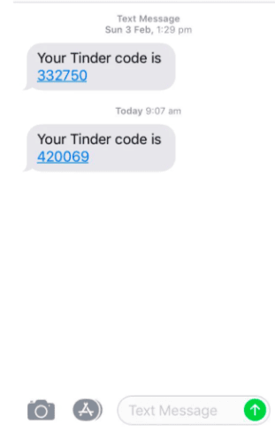 Tinder SMS Explanation