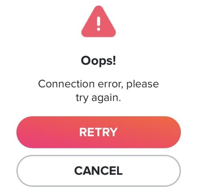 Are you getting an “Oops! Connection error, please try again” notification