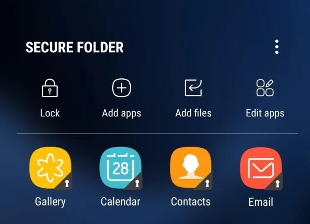 Remove your app from the Secure Folder on Android