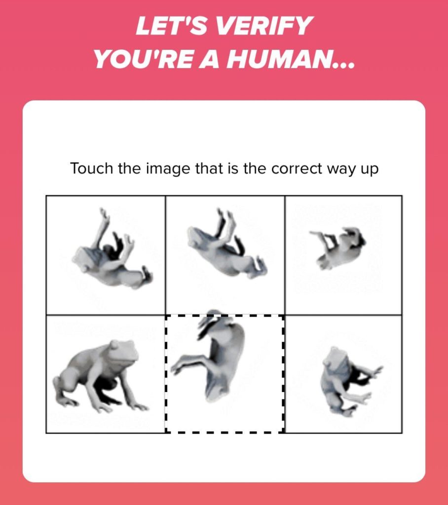 Why is Tinder’s CAPTCHA glitching