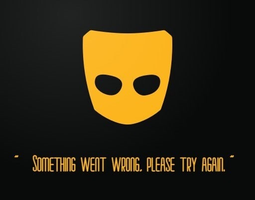 Why does Grindr give a “Something went wrong, please try again.” message