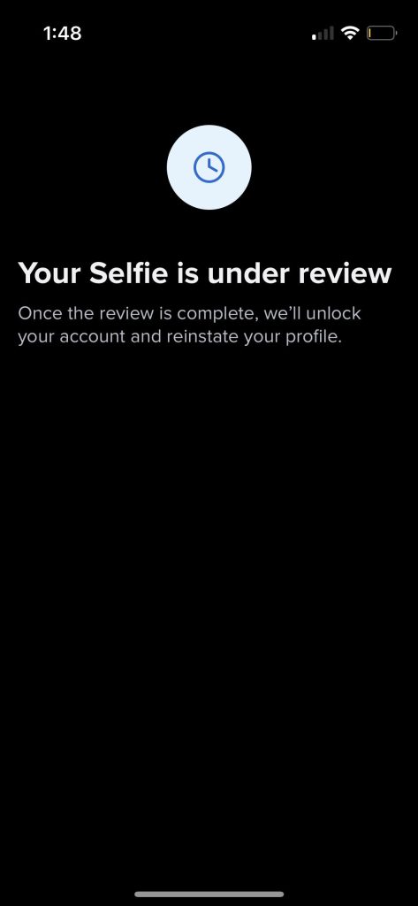 your selfie is under review tinder