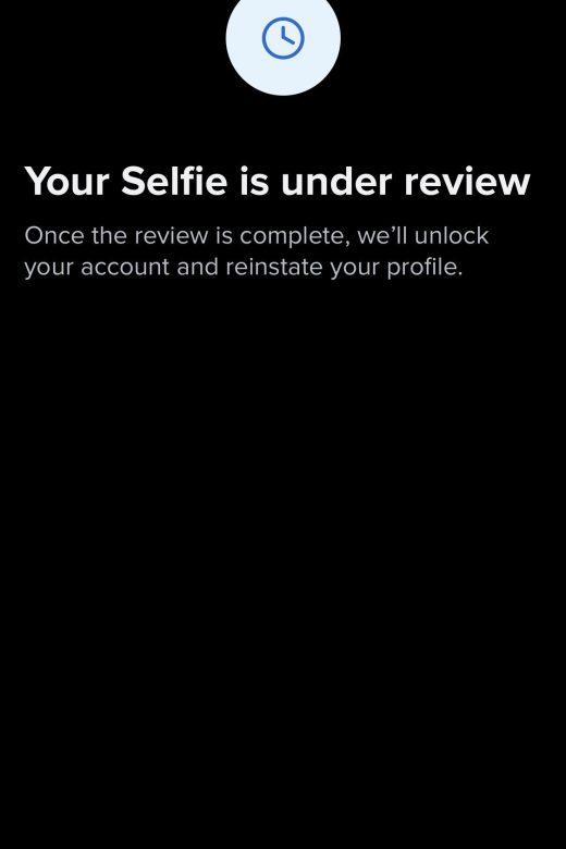 your selfie is under review tinder